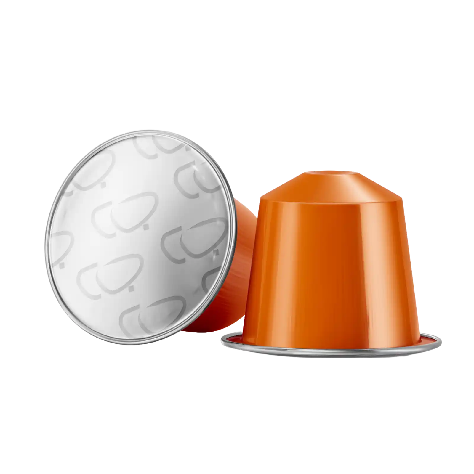 Orange coffee capsule